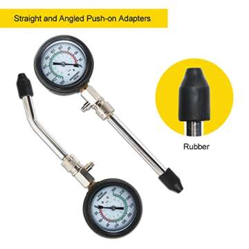 8PCS Professional Tester Test Kit Cylinder Compression Gas Engine Set Automotive Tool Gauge for Car & Truck