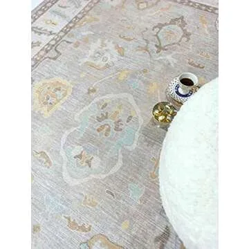 Modern Oushak Rug Inspired by Vintage Luxury Designs