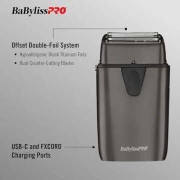 BaBylissPRO UVFOIL Double Foil UV-Disinfecting Metal Shaver
