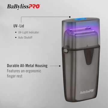 BaBylissPRO UVFOIL Double Foil UV-Disinfecting Metal Shaver