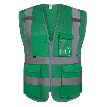 Dazonity High Visibility Safety Vest with Multi Pockets for Any Job