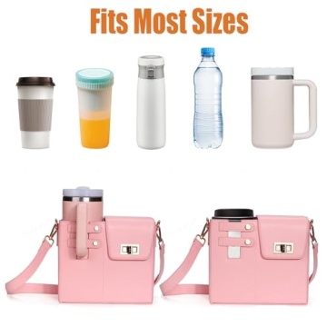 PUENBKO Crossbody Bag with Water Bottle Holder