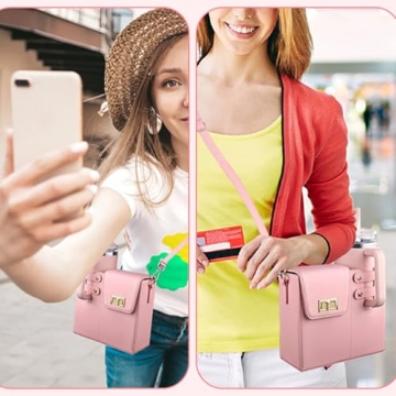 PUENBKO Crossbody Bag with Water Bottle Holder