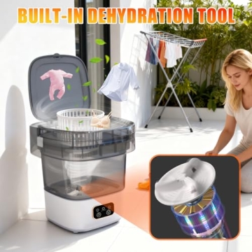 Portable Mini Washing Machine 16L for Delicates and Travel