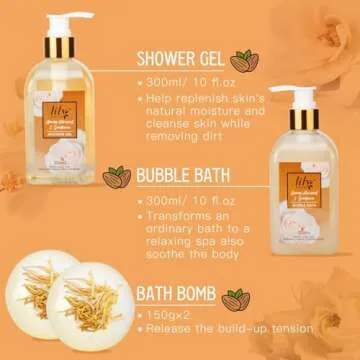 Luxury Honey Almond Bath & Body Gift Set for Women