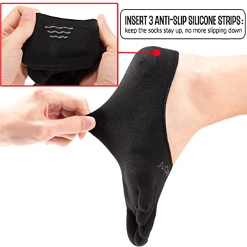 aomagic Invisible Toe Socks for Men and Women - 3 Pairs