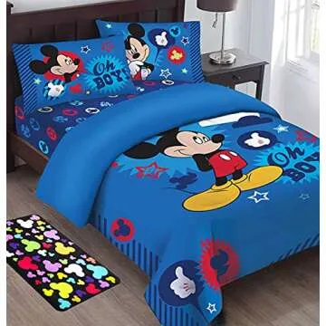 J.Ehonace Mickey Mouse Rugs - Bathroom Rug, Indoor Outdoor Entrance Rug, Kitchen Rug, 18" x 30"