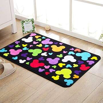 J.Ehonace Mickey Mouse Rugs - Bathroom Rug, Indoor Outdoor Entrance Rug, Kitchen Rug, 18" x 30"