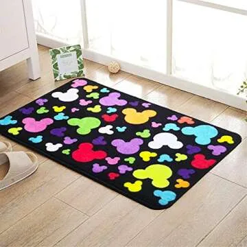J.Ehonace Mickey Mouse Rugs - Bathroom Rug, Indoor Outdoor Entrance Rug, Kitchen Rug, 18" x 30"