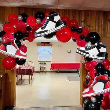 Boy Shoes Balloon/Basketball Shoes Sneaker Balloons/Tennis Shoe Sports Logo Balloon Sports Decoration/Boy Birthday Foil Balloon/Check Mark Shoes/Father Birthday Boy Birthday Decorations