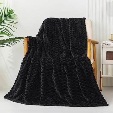 Exclusivo Mezcla Extra Large Soft Fleece Throw Blanket, 50x70 Inches Stylish Jacquard Throw Blanket ...