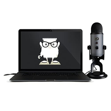Blue Yeti USB Microphone for Recording, Streaming, Gaming, Podcasting on PC and Mac, Condenser Mic for Laptop or Computer with Blue VO!CE Effects, Adjustable Stand, Plug and Play - Slate