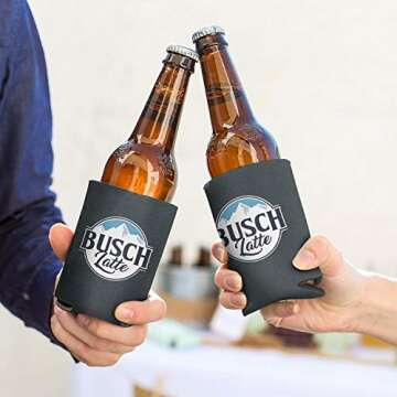 ORYSJDGTS Beer & Soda Cold Drink Bottles Insulated Premium Neoprene Collapsible Double Sided Fully S...