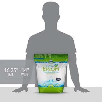 SaltWorks Ultra Epsom Bath Salt, Unscented, Medium Grain, 18 Pound Bag