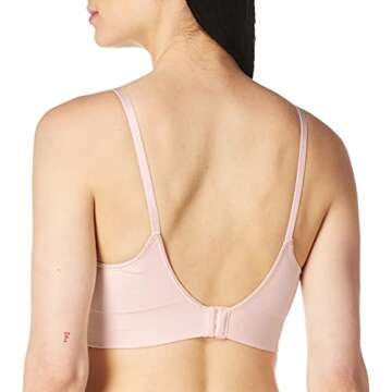 Warner's Women's Easy Does It Dig-Free Band with Seamless Stretch Wireless Lightly Lined Convertible Comfort Bra Rm0911a, Rosewater, X-Large