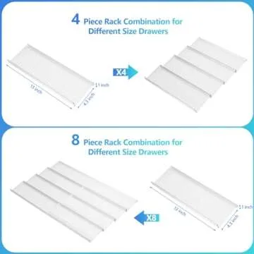 Nisakto Spice Drawer Organizer, Acrylic 4-Tier Spice Rack Drawer for Kitchen, Expandable 13" to 26",...