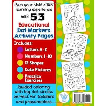Dot Markers Activity Book for Toddlers - Letters, Numbers, and Shapes Coloring Fun