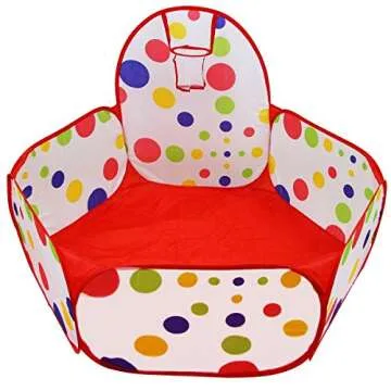Dreampark Kids Ball Pit Playpen with Fun Basketball Hoop