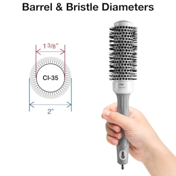 Olivia Garden Round Thermal Hair Brush for Effortless Styling