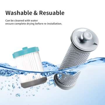 3-pack Cordless Vacuum Filter Replacement Compatible with Tineco A10 Hero, A10 Series, A11 Hero, A11 Series, PURE ONE S11, S11 Series, PWRHERO11 Snap, 2 Pre Filters & 1 HEPA Filter