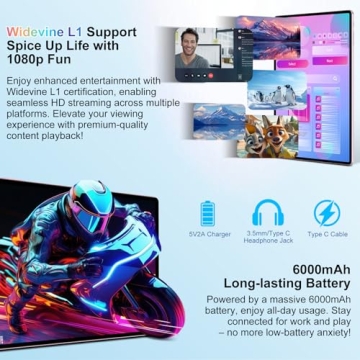 DEERTiME 2025 Android 15 Tablet with Keyboard 30GB RAM 64GB