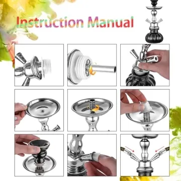 Compact 2 Hose Hookah Set for Portable Enjoyment