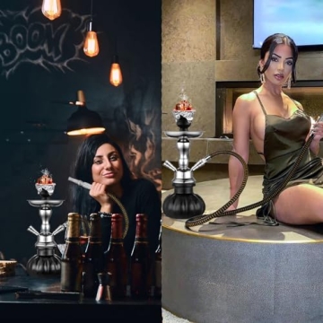 Compact 2 Hose Hookah Set for Portable Enjoyment