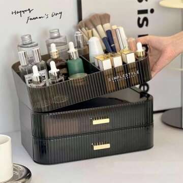 MIUOPUR Stackable Makeup Organizer - Perfect for Vanity
