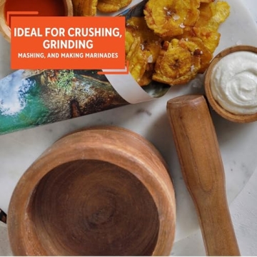 Imusa Mortar with Pestle Kitchen Essentials, Jumbo, Natural