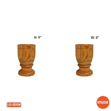 Imusa Mortar with Pestle Kitchen Essentials, Jumbo, Natural