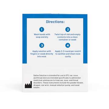 BASE LABORATORIES 0.9% Saline Solution for Nebulizer Machine | Saline Solution for Inhalation & Nasal Irrigation | 0.9% Concentration l 25 Vials 5ml Unit Dose