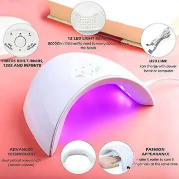 Gel Nail Polish Kit wih U V Light Starter Kit 36W LED Nail Lamp with Shinny Glitter Sequins Clear Uv Gel Nail Polish Set Base Top Coat Nail Art Decorations Rhinestone Tools French Manicure Kits