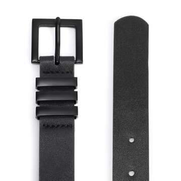 XZQTIVE Plus Size Women's Leather Belts for Jeans Pants Dress Fashion Ladies Waist Belt with Square ...