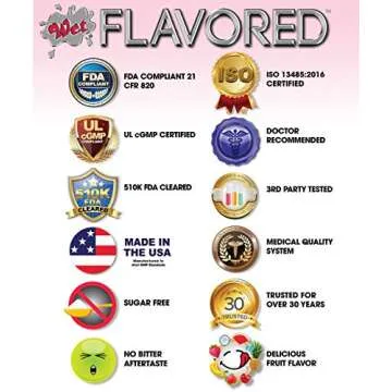 Wet Flavored Lubricant Sampler for Couples - Non-Sticky & Tasty