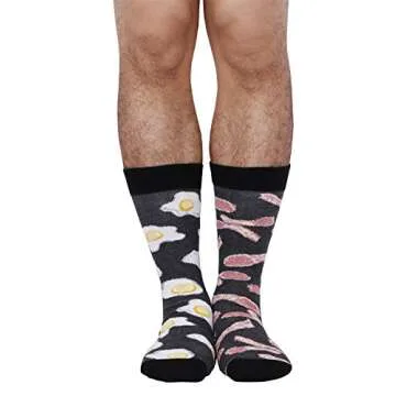 xiaomaizi Funny Pizza Dress Socks for Men and Women