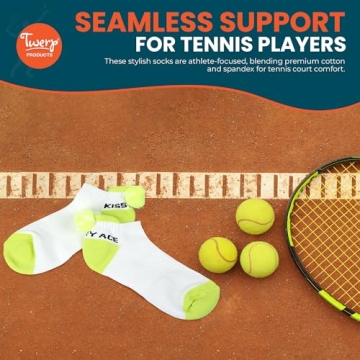 Stylish FUN TENNIS SOCKS - Comfy Gifts for Her