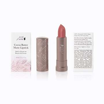 100% PURE Cocoa Butter Matte Lipstick Full Stay All Day Coverage, Lasting Moisturizing & Softening N...