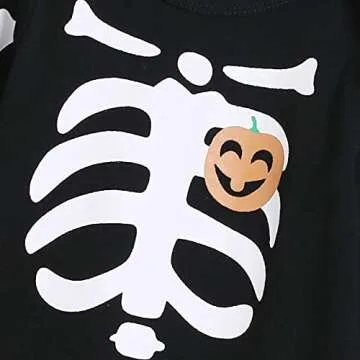 Cute Baby Halloween Skeleton Romper for Newborns