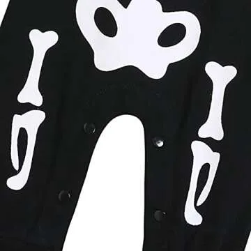 Cute Baby Halloween Skeleton Romper for Newborns