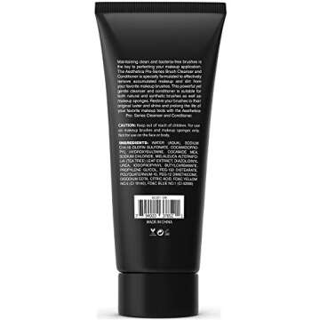 Aesthetica Makeup Brush Cleaner – Cruelty Free Make Up Brush Shampoo for any Brush, Sponge or Applicator - Made in USA - 2.5 fl oz