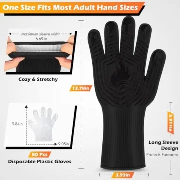 BBQ Gloves for Safe Grilling and Cooking with Style
