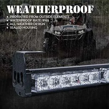 Xprite 36" Rear LED Chase Light Bars, All in One w/Strobe Brake Reverse Turn Signal Light for RZR Yamaha, Can-Am Maverick X3, ATV, UTV, Side by Side and Off Road Vehicles - RYWWYR