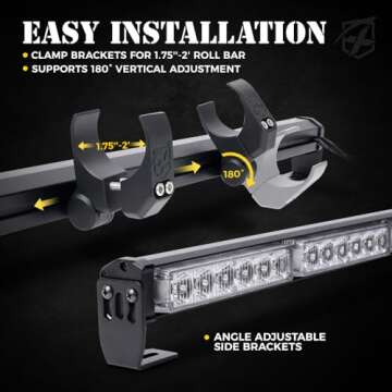 Xprite 36" Rear LED Chase Light Bars, All in One w/Strobe Brake Reverse Turn Signal Light for RZR Yamaha, Can-Am Maverick X3, ATV, UTV, Side by Side and Off Road Vehicles - RYWWYR