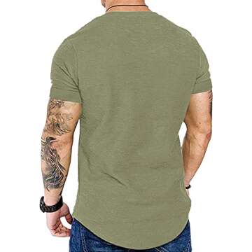 COOFANDY Men's Hipster V Neck T Shirt for Active Wear