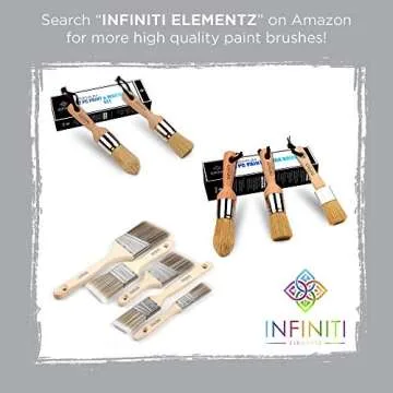 Professional Chalk and Wax Paint Brush 2PC Set!!!! Large DIY Painting and Waxing Tool | Smooth, Natural Bristles | Folk Art, Home Décor, Wood Projects, Furniture, Stencils | Reusable (Large Small 2pc)