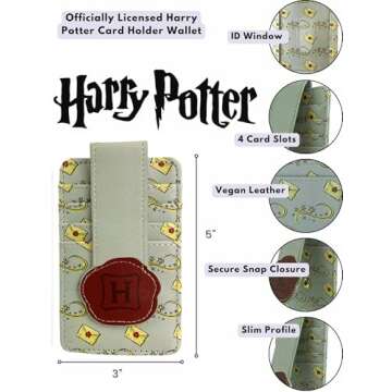 Harry Potter Card Holder Wallet Slim Compact (Gray)