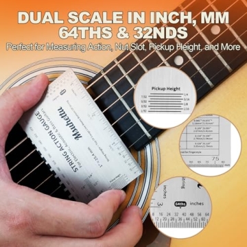 String Action Gauge Ruler for Precise Guitar Setup Tool