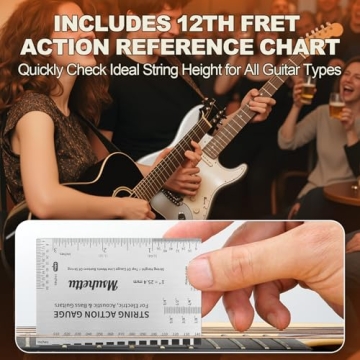 String Action Gauge Ruler for Precise Guitar Setup Tool
