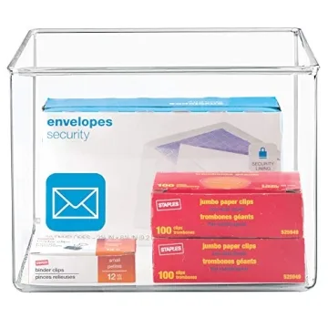 iDesign Plastic Storage Bins for Kitchen and Bathroom