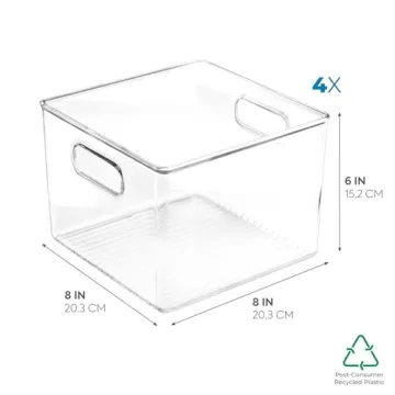 iDesign Plastic Storage Bins for Kitchen and Bathroom